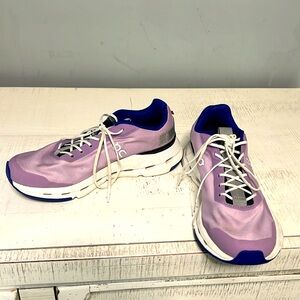 Purple On Cloud running sneakers.